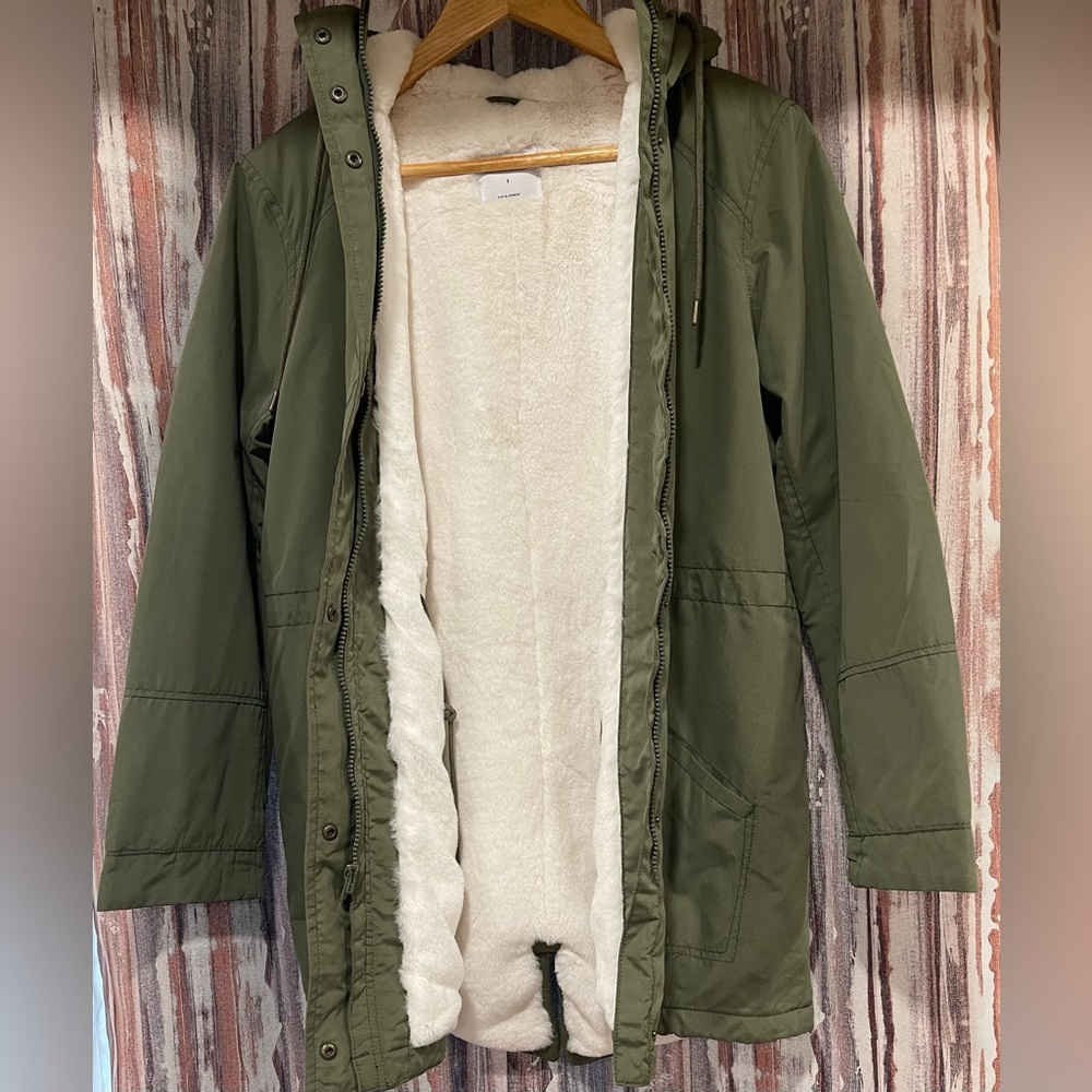Old Navy Elemental Park Olive Through Coat New Size S